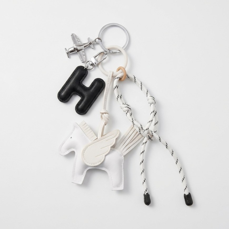 Breloc Lety Pegasus Rodeo, Alb – Accesoriu Geantă Piele Naturala