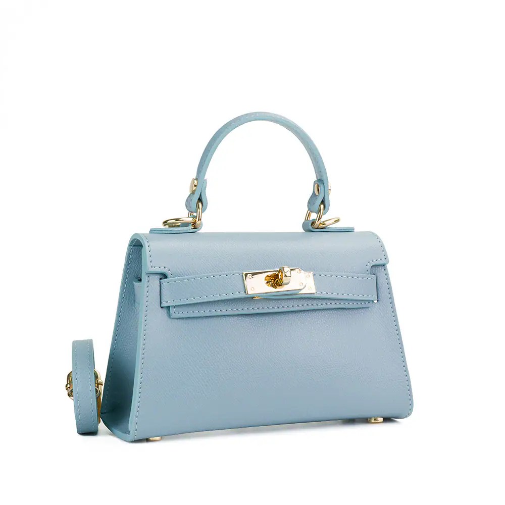 Geantă Heily Baby Bleu Piele Naturală – Design Modern All Season