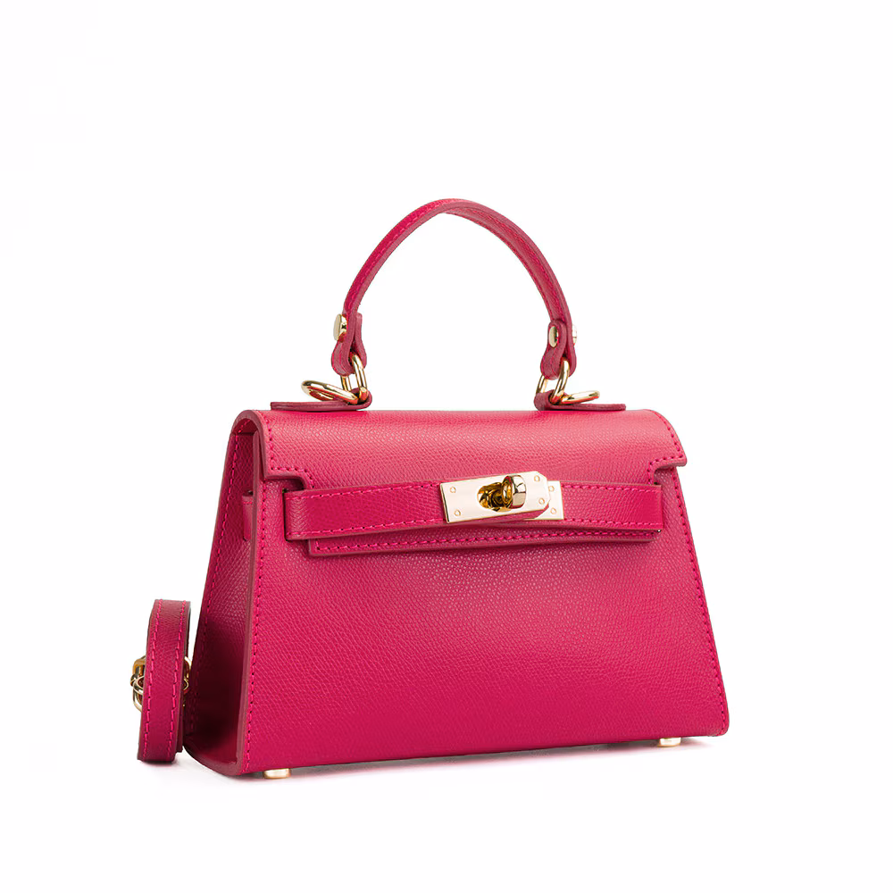 Geantă Heily Fucsia Piele Naturală