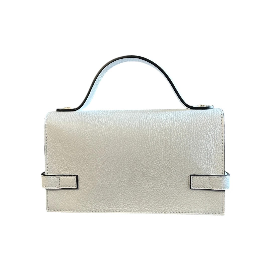 Geanta piele naturala alba Lety Luxe
