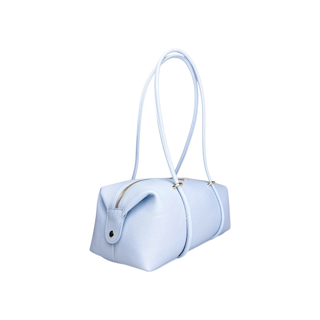 Geantă Valerica Baby Blue, Piele Naturală