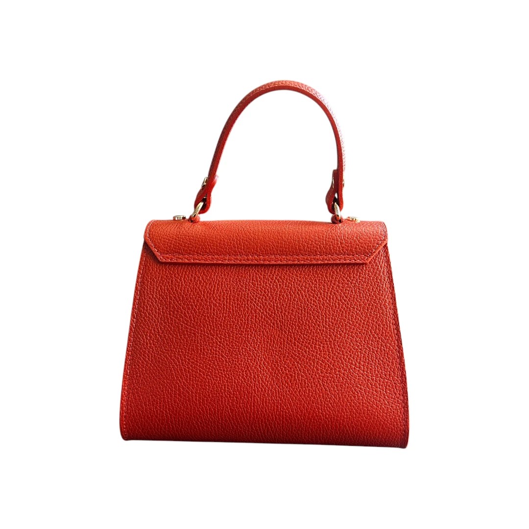 Geanta Heily Grande, orange- piele naturală