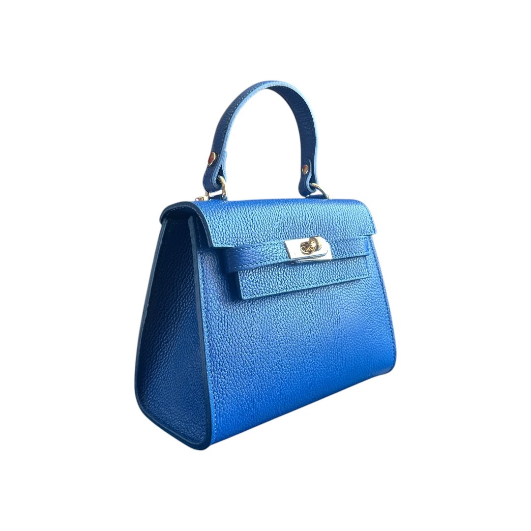 Geanta Heily Grande, blue - piele naturală