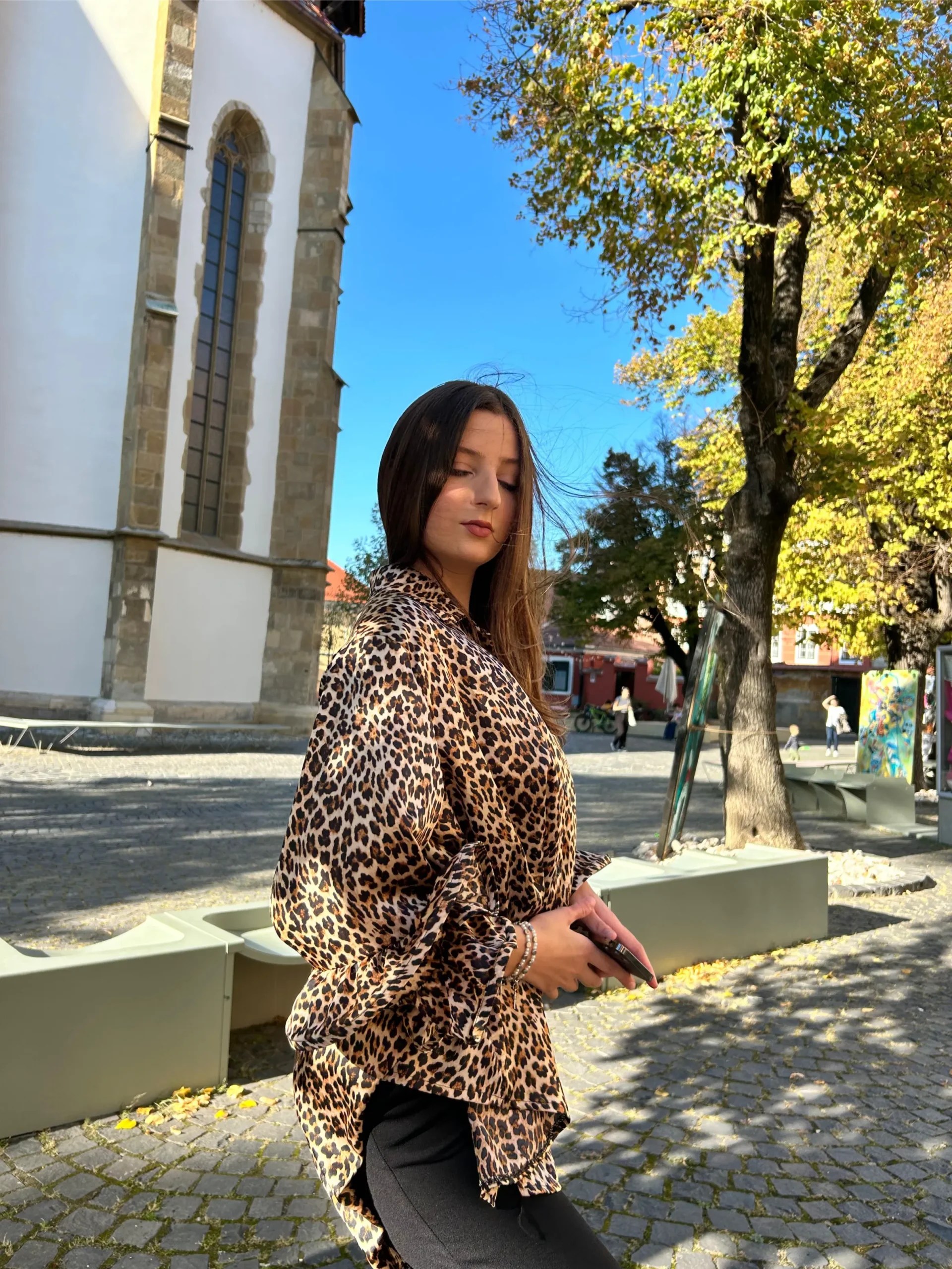 Camasa dama eleganta animal print