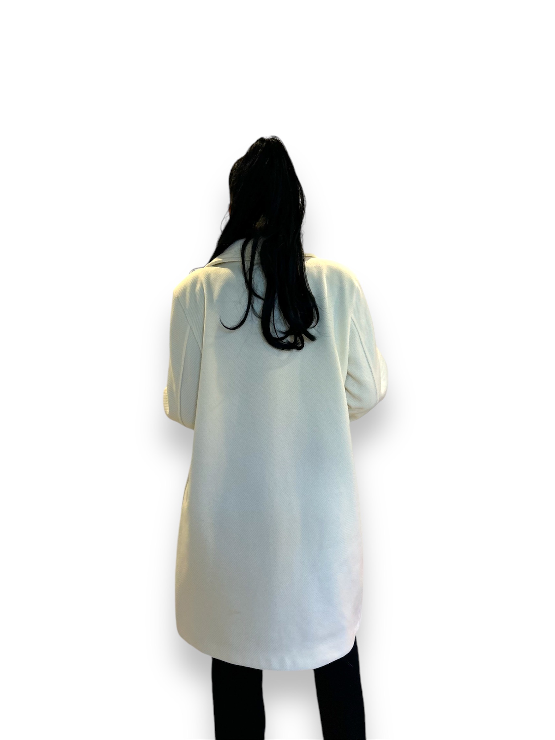 Palton alb elegant Lety Fashion