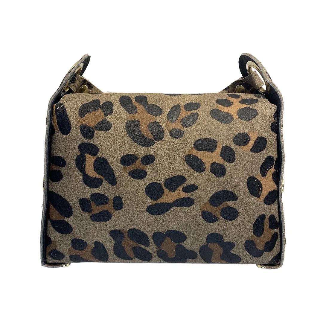 Geanta Mini Lety Bee din piele intoarsa animala print
