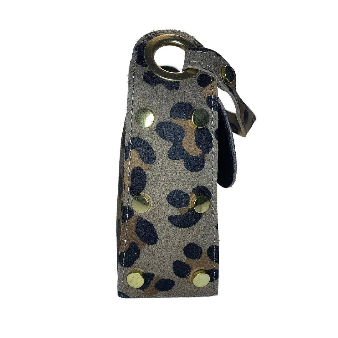 Geanta Mini Lety Bee din piele intoarsa animala print