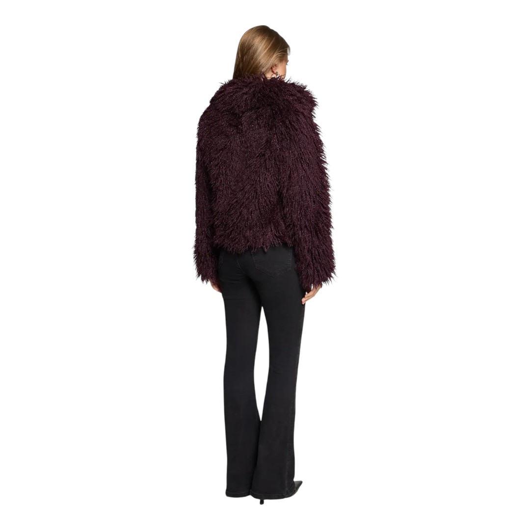 Faux Fur Tibet - Geacă scurtă din blană ecologică tip teddy